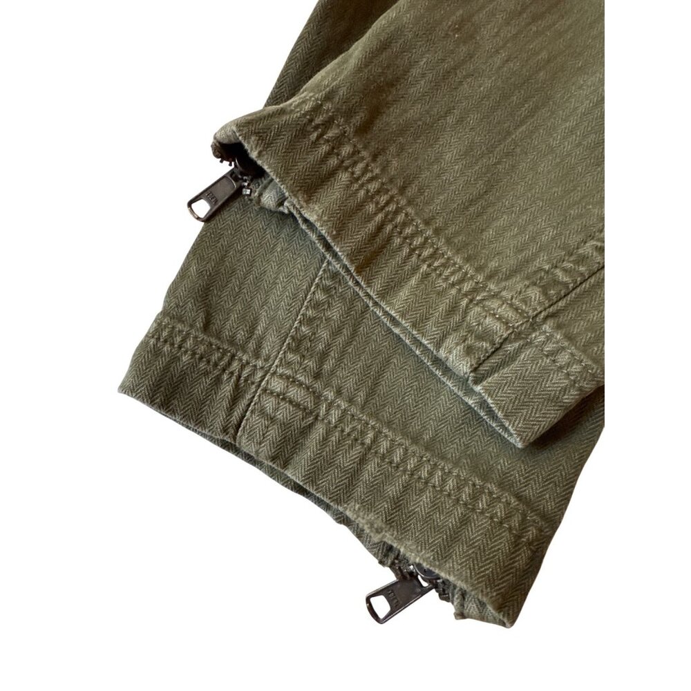 Free People‎ Cotton Olive Green Rule Breaker Slim Cargo Utility Pants 0 - Picture 12 of 13